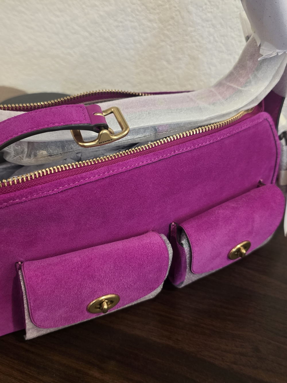 Coach Turnlock Haversack 27 Magenta - Picture 2 of 8